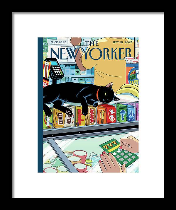 Bodega Cat in New York Framed Print featuring the painting Bodega Cat by R Kikuo Johnson Bodega Cat in New York Framed Print featuring the painting Bodega Cat by R Kikuo Johnson