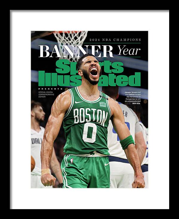 Jayson Tatum Celebrates 2024 NBA Championship Framed Print featuring the photograph Boston Celtics Jayson Tatum, 2024 NBA Championship Commemorative Digital Cover by Sports Illustrated Jayson Tatum Celebrates 2024 NBA Championship Framed Print featuring the photograph Boston Celtics Jayson Tatum, 2024 NBA Championship Commemorative Digital Cover by Sports Illustrated