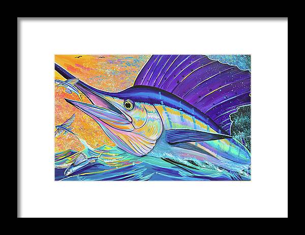 Fish Framed Print featuring the painting From Dusk to Dawn by Mark Ray Fish Framed Print featuring the painting From Dusk to Dawn by Mark Ray