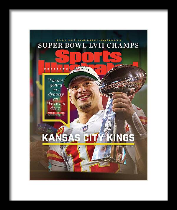 Patrick Mahomes Celebrates Super Bowl Win Framed Print featuring the photograph Kansas City Chiefs, Super Bowl LVII Champions by Sports Illustrated Patrick Mahomes Celebrates Super Bowl Win Framed Print featuring the photograph Kansas City Chiefs, Super Bowl LVII Champions by Sports Illustrated