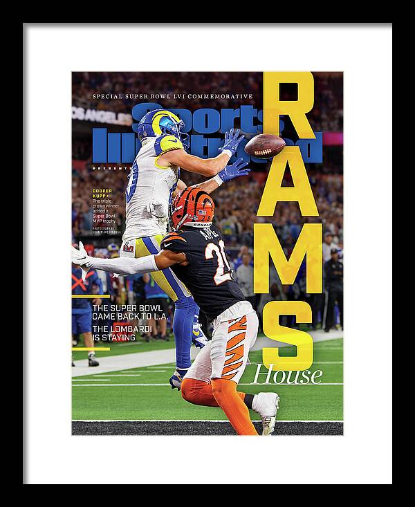 Rams Super Bowl Victory Framed Print featuring the photograph Los Angeles Rams, Super Bowl LVI Commemorative Issue Cover by Sports Illustrated Rams Super Bowl Victory Framed Print featuring the photograph Los Angeles Rams, Super Bowl LVI Commemorative Issue Cover by Sports Illustrated