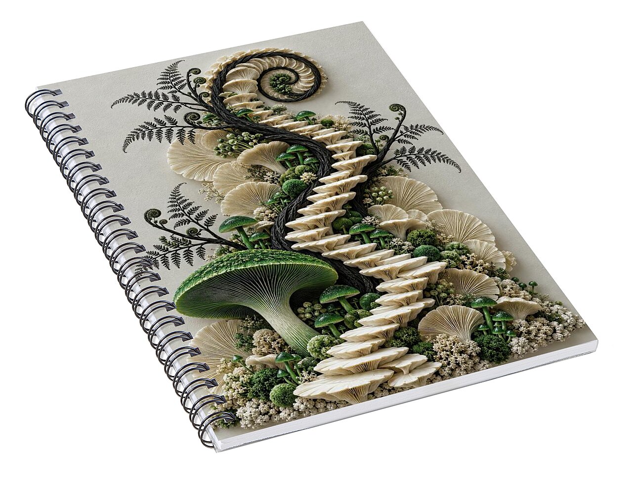 Basic Color Backgrond The Emerald Stair of the Sleeping Fern Spiral Notebook by Bill And ...