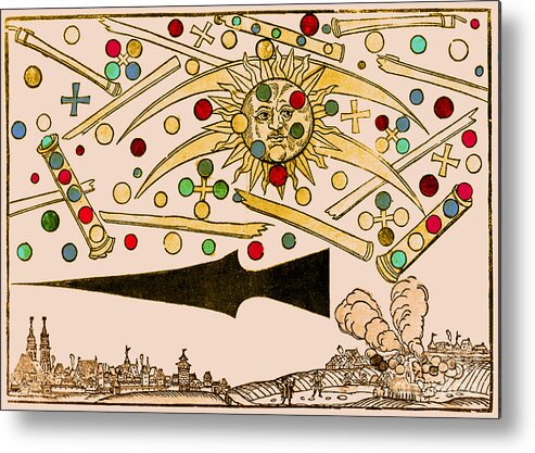 Celestial Phenomenon Over Nuremberg, UFO, Aliens, 1561 Metal