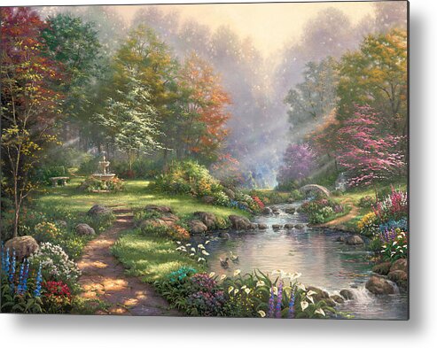 Reflections Of Faith Metal Print by Thomas Kinkade Studios