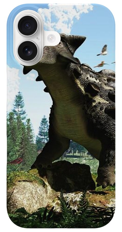 Ankylosaurus Dinosaur Calling iPhone Case by James Kuether / Science Photo Library - Science Photo Gallery Ankylosaurus Dinosaur Calling iPhone Case by James Kuether / Science Photo Library - Science Photo Gallery