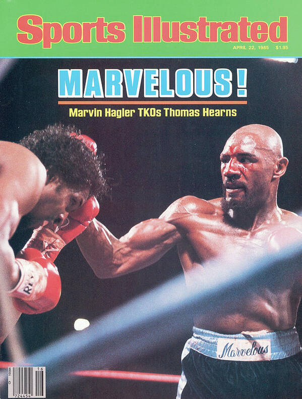 Marvin Hagler vs. Thomas Hearns Fight Poster featuring the photograph Marvelous Marvin Hagler, 1985 Wbc Wba Ibf Middleweight Title Sports Illustrated Cover by Sports Illustrated