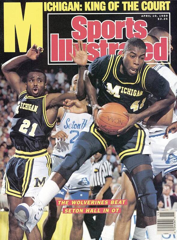 Michigan Wins 1989 Basketball Championship Poster featuring the photograph University Of Michigan Glen Rice, 1989 Ncaa National Sports Illustrated Cover by Sports Illustrated