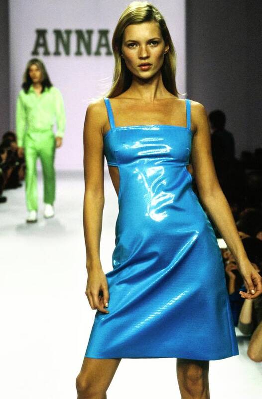 Kate Moss On A Runway For Anna Sui #1 Poster by Guy Marineau