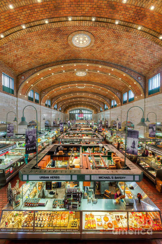 Stunning Indoor Market Hall Poster featuring the photograph Cleveland West Side Market III by Clarence Holmes