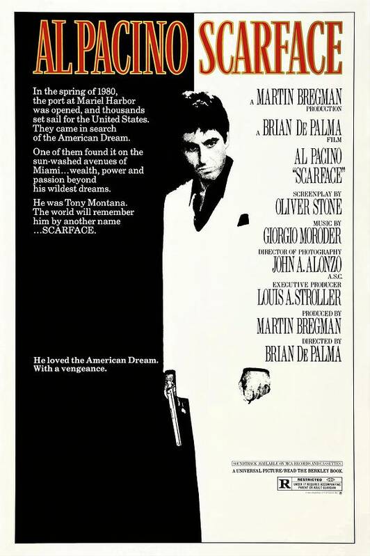 Scarface Movie Poster Featuring Al Pacino Movie Poster