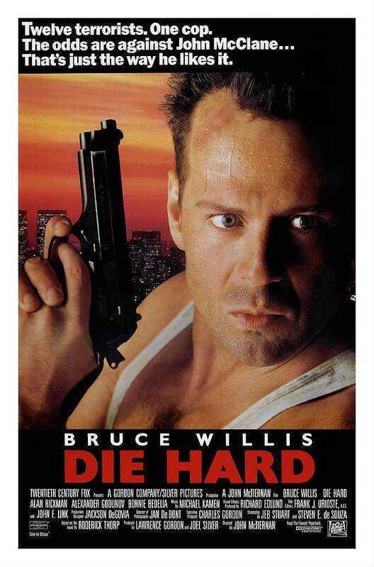 Bruce Willis in Die Hard Movie Poster