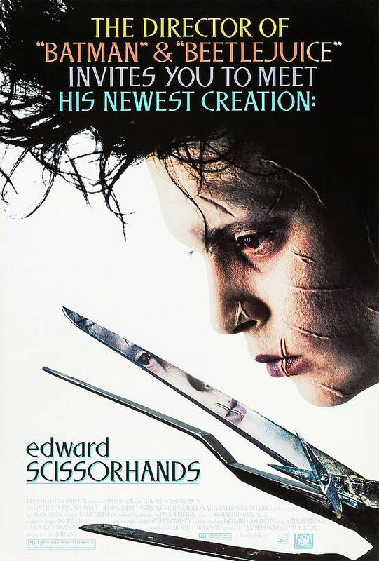 Johnny Depp in Edward Scissorhands Movie Poster