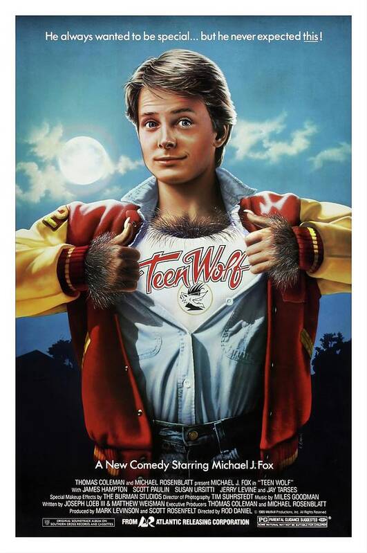Michael J. Fox In Teen Wolf -1985-. Movie Poster
