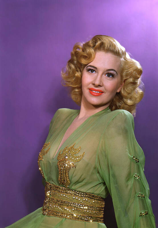 Marilyn Maxwell Busty Green Dress Stunning Pose Poster by Silver Screen
