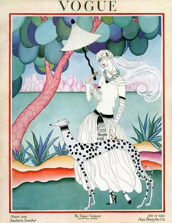 ヘレン・ダーム画集　HELEN DAHM A Vogue Cover Of A Woman With A Dalmatian Poster by Helen Dryden