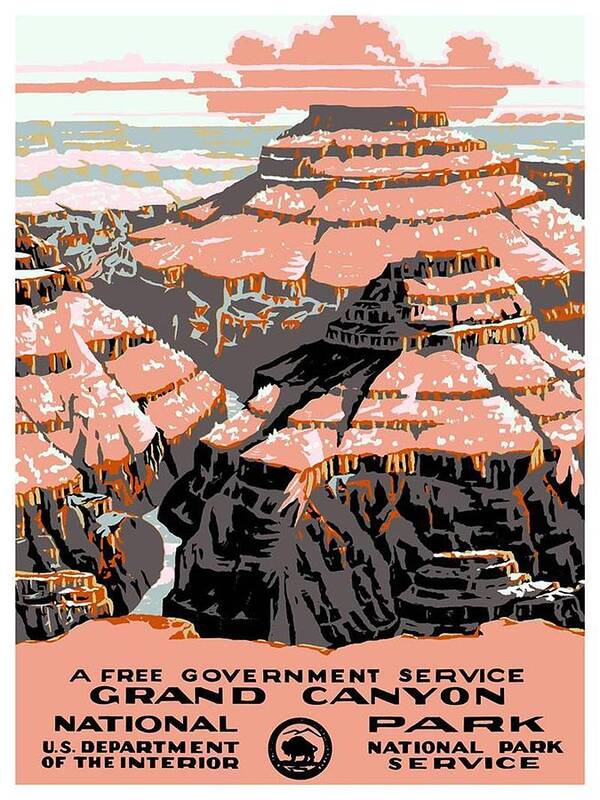 Grand Canyon - National Park - Colorado River - Retro travel