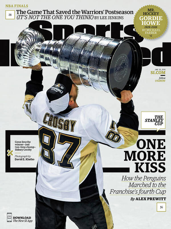 Sidney Crosby Celebrates Stanley Cup Art Print featuring the photograph One More Kiss How The Penguins Marched To The Franchises Sports Illustrated Cover by Sports Illustrated