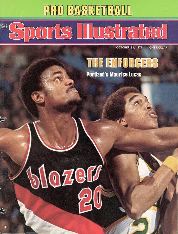NBA ポートランドトレイルブレイザーズ　モーリス・ルーカス選手　オーセン Porland Trail Blazers Maurice Lucas Sports Illustrated Cover Art