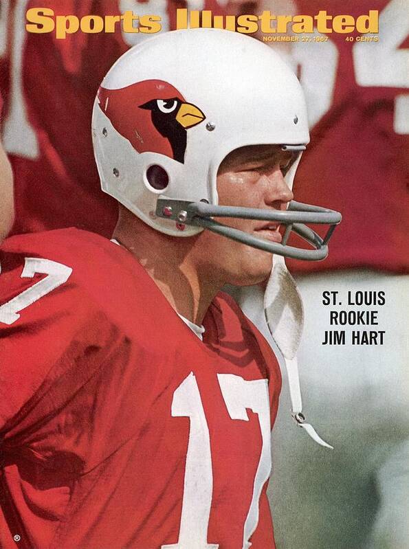 Jim Hart Football Magazine Cover Art Print featuring the photograph St. Louis Cardinals Jim Hart Sports Illustrated Cover by Sports Illustrated