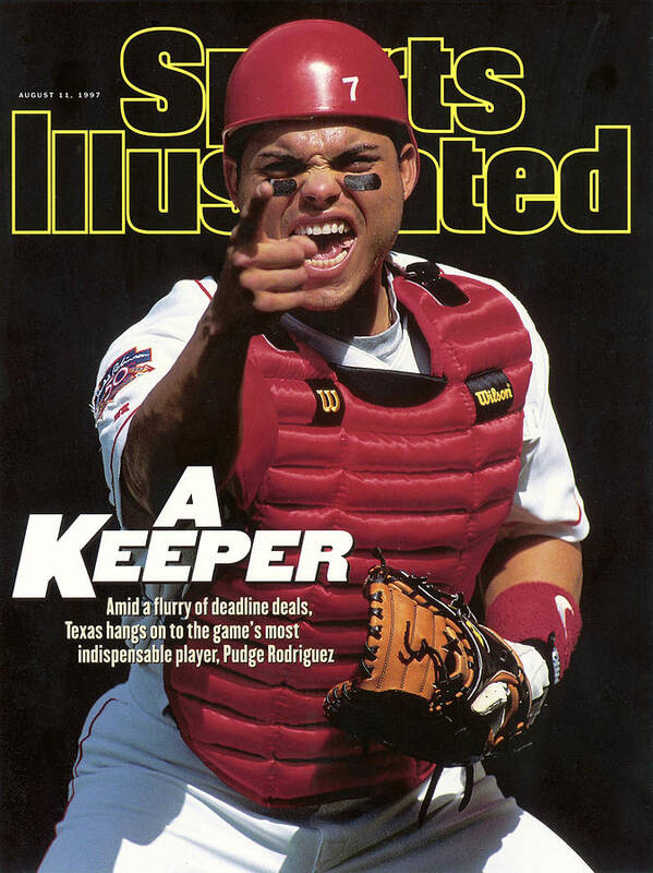 Pudge Rodriguez Sports Magazine Cover Art Print featuring the photograph Texas Rangers Ivan Rodriguez Sports Illustrated Cover by Sports Illustrated