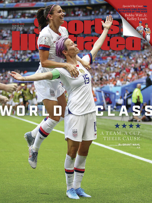 Megan Rapinoe and Alex Morgan Celebration Art Print featuring the photograph Usa Vs Netherlands, 2019 Fifa Womens World Cup Final Sports Illustrated Cover by Sports Illustrated Megan Rapinoe and Alex Morgan Celebration Art Print featuring the photograph Usa Vs Netherlands, 2019 Fifa Womens World Cup Final Sports Illustrated Cover by Sports Illustrated