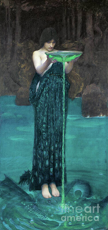 Circe Invidiosa 1892 Art Print by John William Waterhouse