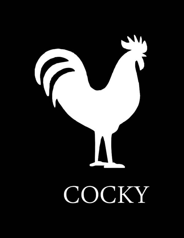 Cool Art Print featuring the digital art Cocky Rooster Funny #1 by Flippin Sweet Gear