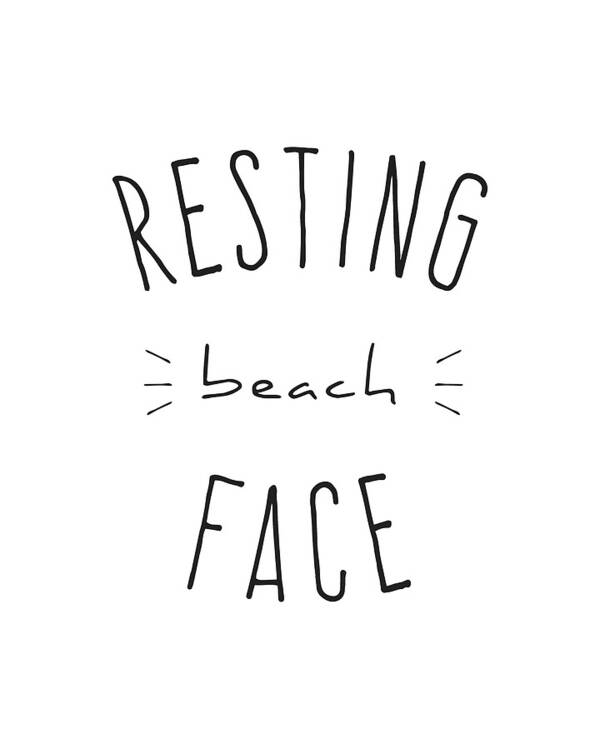 Summer Art Print featuring the digital art Resting Beach Face by Flippin Sweet Gear