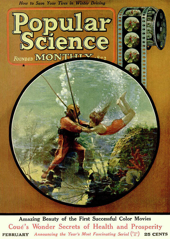 Popular Science Magazine Cover February 1923 Issue Art Print