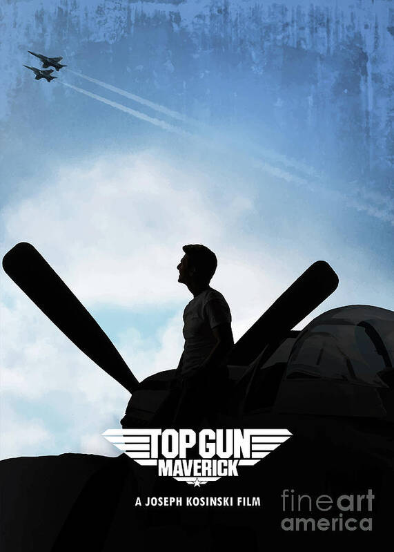 Top Gun Maverick Art Print by Bo Kev - Metal Posters