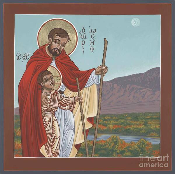 St. Joseph by the Rio Grande Art Print featuring the painting San Jose en el Rio Grande 268 by William Hart McNichols St. Joseph by the Rio Grande Art Print featuring the painting San Jose en el Rio Grande 268 by William Hart McNichols