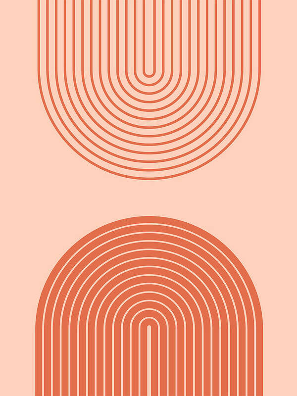 Minimalist Geometric Design with Arches Art Print