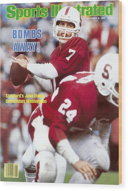 Stanford University Qb John Elway Sports Illustrated Cover Wood
