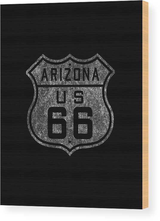 Cool Wood Print featuring the digital art Route 66 Retro by Flippin Sweet Gear Cool Wood Print featuring the digital art Route 66 Retro by Flippin Sweet Gear