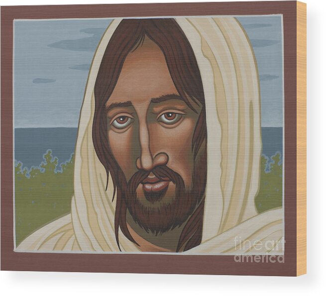 Serene Portrait of Jesus Wood Print featuring the painting The Galilean Jesus 266 by William Hart McNichols