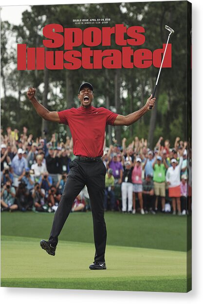 Tiger Woods' Iconic Victory Moment Acrylic Print