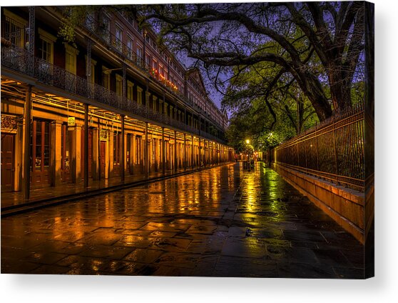 Dimly Lit Street in New Orleans Acrylic Print