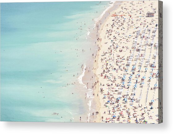 Crowded Beach on a Sunny Day Acrylic Print