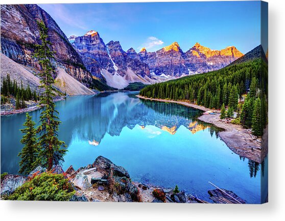Serene Mountain Lake at Sunrise Acrylic Print