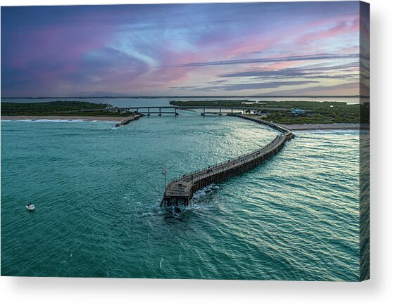 Sebastian Inlet At Dusk Acrylic Print