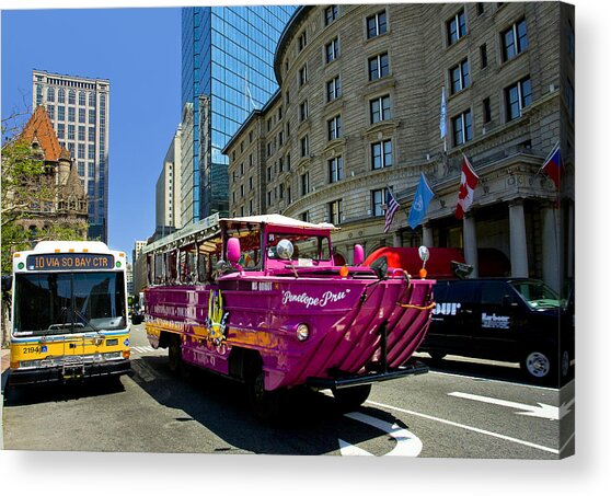 Duck Boat On St James Ave, Boston Ma Acrylic Print