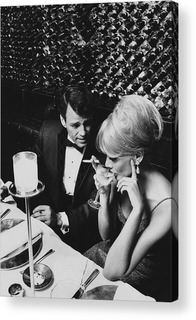 Elegant Evening at a Glamorous Restaurant Acrylic Print