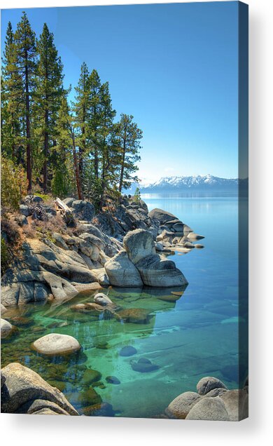 Serene Lake Tahoe Shoreline Acrylic Print