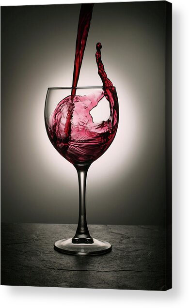 Dramatic Red Wine Splash Acrylic Print