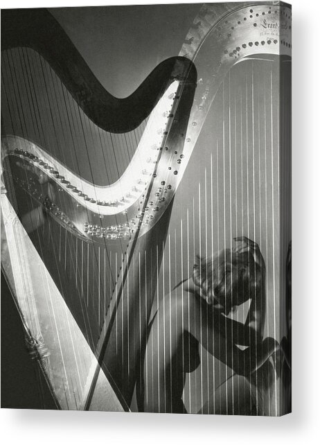 Interplay of Harp and Human Form Acrylic Print