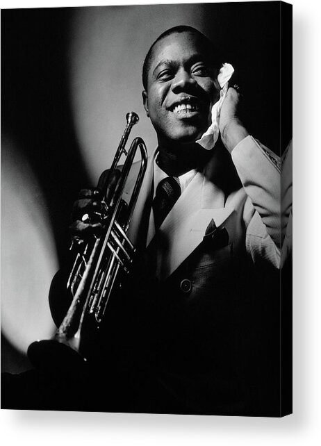 Louis Armstrong with Trumpet Acrylic Print