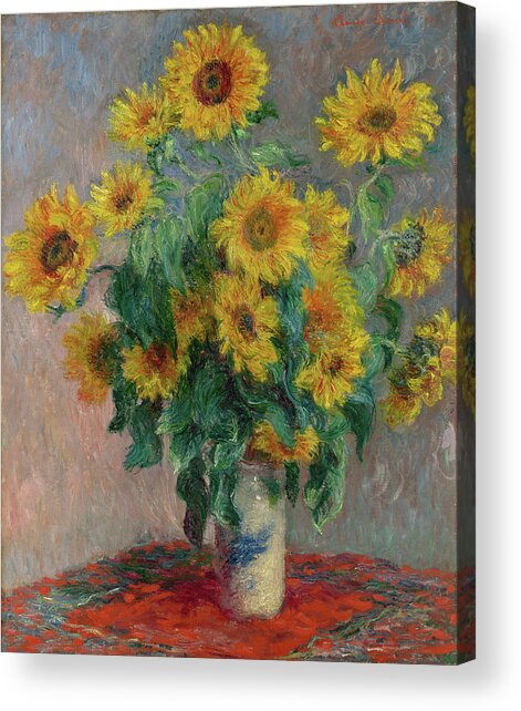 Monet's Sunflower Masterpiece Acrylic Print