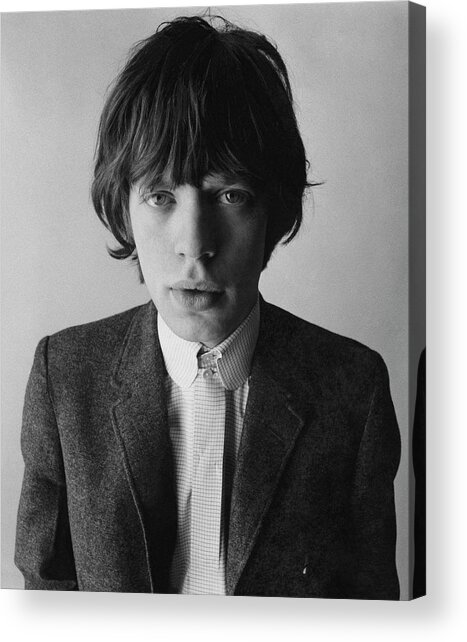 Young Mick Jagger Portrait Acrylic Print