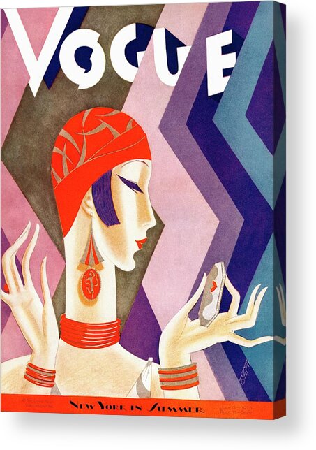 Vibrant 1920s Vogue Cover Acrylic Print