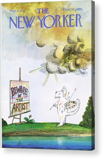 Beware of the Artist Sign Acrylic Print